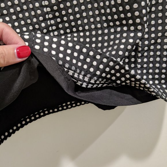 LOFT Black & Whit Polka-Dot Pencil Skirt - Picture 4 of 4